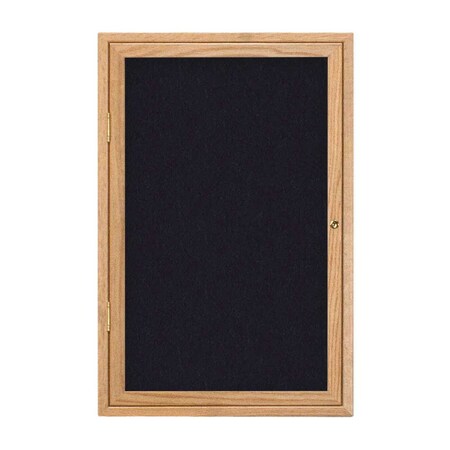 United Visual Products Single Door Enclosed Radius EZ Tack Board, 36"x36", Satin/White UV7002EZ-WHITE-SATIN